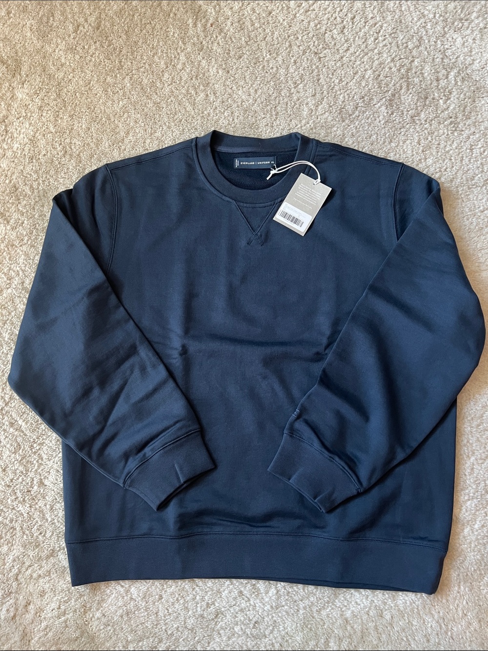Men’s Everlane The French Terry Crewneck Sweatshirt Uniform Navy XXL